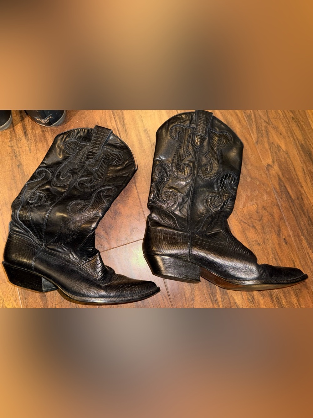 Nine West Black Western Heeled Boots
